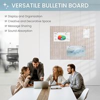 Autocollants en feutre découpés de grande taille pour bureau et salle de classe, beige, autocollants muraux adhésifs, alternative aux panneaux de liège avec lattes