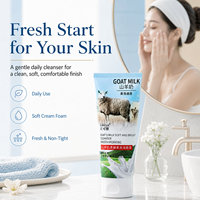 Nettoyant au lait de chèvre LiKeya, contrôle de l'acné, contrôle du sébum, hydratant, nettoyage en profondeur, adapté à tous les types de peau, nettoyant visage