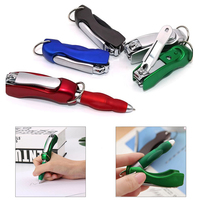 Cadeaux publicitaires personnalisés, porte-clés, stylo à bille multifonction, stylo à bille pliable avec coupe-ongles