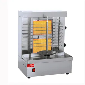 Goedkope Doner Kebab Gas Shoarma Automatische Machine Verticale Vleeskuikens Gyro Grill Machine Voor Kip Of Rundvlees Shoarma
