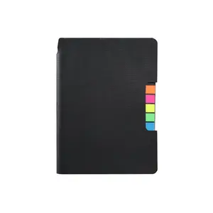 Hadiah Promosi 2 in 1 catatan Pad Sticky Note grosir A5 A6 PU kulit cetak kustom untuk notebook sublimasi
