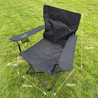 Chaise de camping pliable légère en tissu Oxford personnalisée pour l'approvisionnement transfrontalier – Chaise portable pour extérieur, plage, pique-nique, jardin