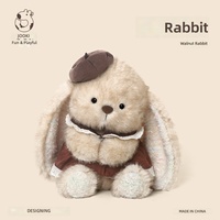 Coussin en peluche lapin mignon couleur noyer, poupée en coton PP doux, compagnon de sommeil, jouet à câliner, cadeau d'anniversaire pour filles, 31cm 50cm