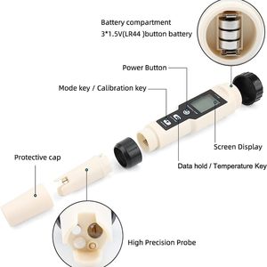 Produits du marché <span class=keywords><strong>de</strong></span> Yiwu hydroponique ménage piscine à boire Aquarium stylo <span class=keywords><strong>de</strong></span> haute précision <span class=keywords><strong>PH</strong></span>/ORP/température 4 en 1 <span class=keywords><strong>testeur</strong></span> <span class=keywords><strong>de</strong></span> stylo <span class=keywords><strong>de</strong></span> Test - Product Image 3