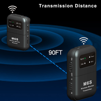 Sistem Monitor In-Ear Nirkabel, Sistem IEM Nirkabel Stereo 2.4G dengan Transmitter dan Receiver Beltpack, Auto-Pairing 164ft untuk Studio