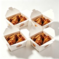 Emballage personnalisé pour poulet frit à emporter, boîte à frites, contenants alimentaires jetables
