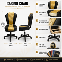 Chaise de casino de haute qualité SUCCESSOR Factory pour mobilier de casino en plastique, base en plastique, revêtement en cuir coloré, chaise de machine à sous