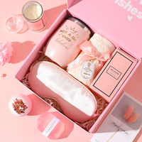 Set de Regalo de Spa Moderno y Simple para el Cuidado Personal de Mujeres para Cumpleaños, Incluye Vaso, Antifaz Perfumado y Baño Relajante
