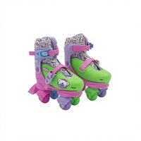 Patins à roulettes de vitesse lumineux en PU pour femmes, filles et enfants, pour l'entraînement sportif en extérieur en toute sécurité