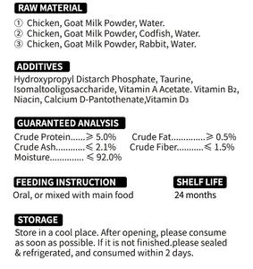 Snacks para Mascotas a Bajo Precio, Paquete de Leche de Cabra, Snacks para Gatos, Comida Húmeda, Leche de Cabra, <span class=keywords><strong>Pollo</strong></span> Desmenuzado en Bolsa, Conejo, Bacalao, 85g - Product Image 4