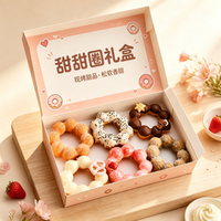 Boîte alimentaire en carton personnalisée moins chère pour croissants, boîte à dessert en papier pour biscuits, boîte à pâtisserie en papier kraft, vente en gros
