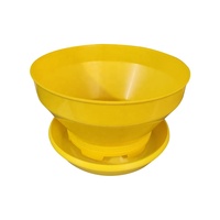 Mangeoire automatique pour poussins PH134 LZ Poultry Farm, petite, à gravité, turbo, en plastique, avec couvercle