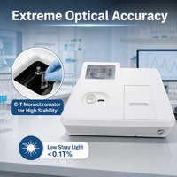 Spectrophotomètre visible à usage professionnel, appareil de laboratoire, spectrophotomètre UV-Vis à faisceau unique