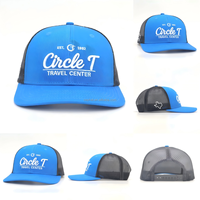 Casquette de camionneur Richardson 112 à 6 panneaux avec logo personnalisé brodé OEM pour hommes, avec patch en cuir camouflage et dos en maille pour hommes