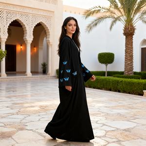 Robe Abaya en Polyester Imprimée, Nouveau Design, Modeste et Casual, pour Femmes Musulmanes, Fabricant en Gros de Chine - Product Image 4