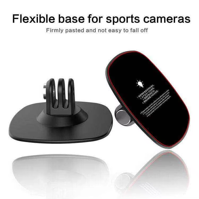 Custom Logo/Packaging Available:ABS TPU Flexible Adhesive Helmet Base Curved Sticker Mount for GoPro Insta360 Action Camera