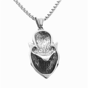 Colgante de acero inoxidable con diseño de calavera de lobo, estilo punk, collar para hombre, regalo, joyería de moda - Product Image 2