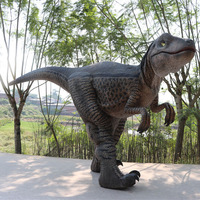 Özelleştirilmiş Gerçekçi Velociraptor Dinozor Kostümü Jurassic Sahne Gösterisi Gerçek Boyutta Robot Macera Parkı Müze Alışveriş Merkezi