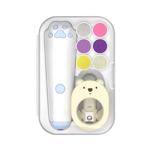 New Baby <b>Electric</b> Nail Trimmer Manicure <b>Kit</b> 6 Grinding Heads Storage Box Nail Clipper LED Light Magnifier Dust Collection Box - Product Image 1