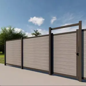 wholesale waterproof wood plastic composite fencing panels board garden used material outdoor privacy wpc fence