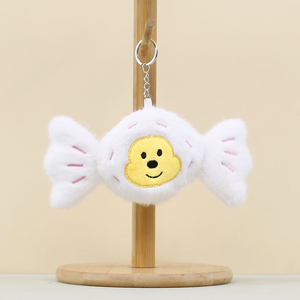 Toptan sevimli şeker maymun peluş kolye anahtarlıklar özel yumuşak oyuncak heykelcik bebek naylon promosyon hediye için dolması hayvan örgü - Product Image 5