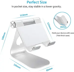 Amazon üst satıcı alüminyum Metal standı cep telefonu tutucu Tablet standı tutucu Ipad için