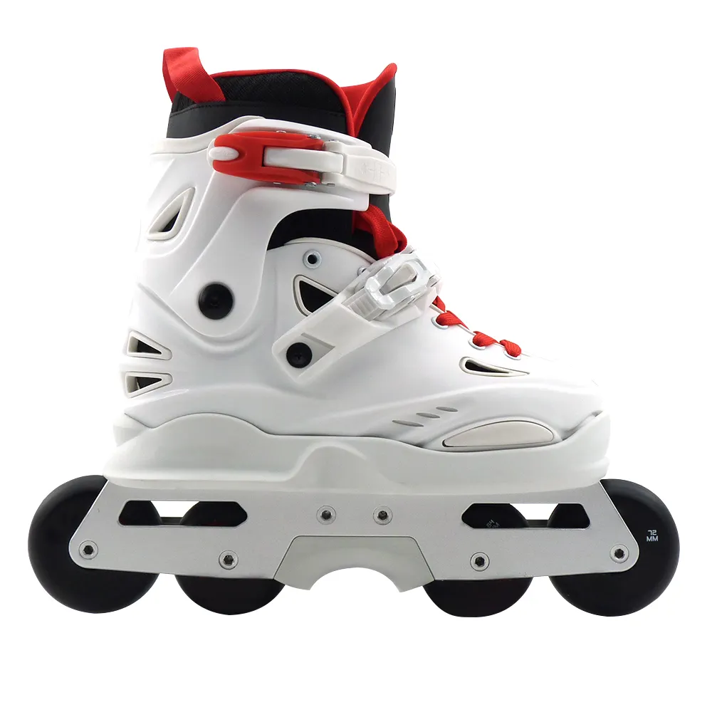 Goedkope Pp Bovenste Pom Nylon Bodemplaat Rolschaatsen Rodas De Patins Speed Skates Schoen Agressieve Inline Skates