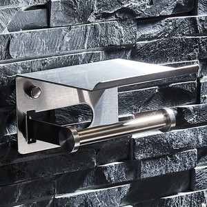 Phụ Kiện Phòng Tắm Inox Giữ Giấy Vệ Sinh Với Giá Đỡ Điện Thoại Tự Dính - Product Image 4