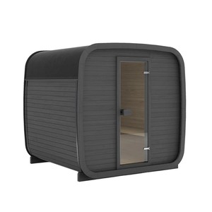 Sauna Exterior Cuadrada de Madera de Pino Blanco Sólido para 4 Personas, con Calentador Eléctrico de 6KW, Color Personalizado Tradicional - Product Image 2