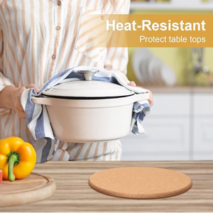 ที่รองแก้วไม้ก๊อกหนาสำหรับจานร้อนและหม้อร้อนแผ่นไม้ก๊อกอเนกประสงค์ทนความร้อนสำหรับโต๊ะ - Product Image 4