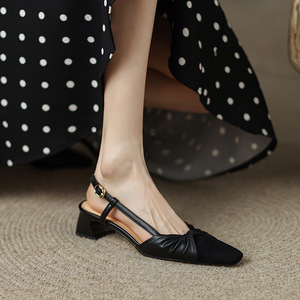 Wholesale Women Pumps Shoes New Designer High Heeled Pointed Medium Heel - Word Belt Fashion Woman - Product Image 2