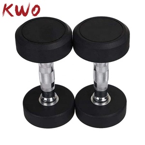 KWO cina produttore vendita a buon mercato della maniglia della muffa pesi portatili <span class=keywords><strong>Kg</strong></span> libbra Lb comprare Online in ghisa rotonda piccoli manubri in gomma per il Fitness - Product Image 2