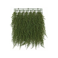 Tapis en buis, herbe de cèdre, verte, carré, herbe de blé longue, plantes et fleurs artificielles pour décoration de guirlande de maison
