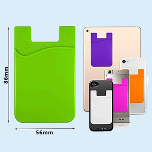Custom Logo Adhesive Sticker Mobile Phone Back Cards Wallet Case Credit ID Card Holder Cell Phone Card Holder Pocket 5.8 x 8.8cm - Product Image 5