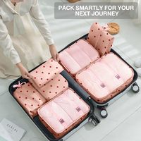 Ensemble organisateur de voyage étanche Compression Pack Cube Light Feather Wash 8 pièces Sac de rangement de voyage