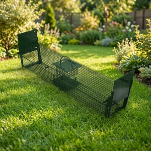 Trampa para Zorros y Animales Vivos con Malla Metálica, <span class=keywords><strong>Jaula</strong></span> Grande para Control de Plagas, Trampa para Ratones - Product Image 1