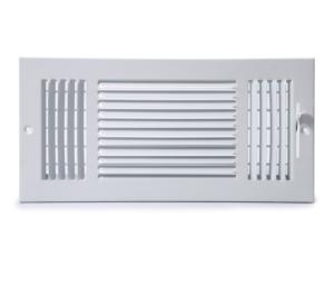 HVAC 벤트 커버 산업용 스타일 스틸 에어컨 벤트 그릴 측벽 작업장 HVAC 시스템 3 방향 측벽 천장 레지스터 3SW1406 - Product Image 1