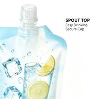 Op maat bedrukte spuitzakken, transparant mat, staande drinkzakken, flexibele plastic verpakkingen voor sap, melk, thee, voedselveilig, geschikt voor babyvoeding