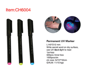 Permanent Ultra Violet UV Marqueur <span class=keywords><strong>Stylo</strong></span> UV de Sécurité Marqueurs De Tatouage Marqueur <span class=keywords><strong>Invisible</strong></span> D'<span class=keywords><strong>encre</strong></span> CH-6004 stylos magiques - Product Image 3