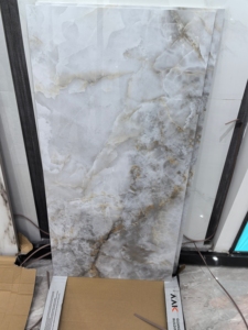 Piastrelle in marmo Porcelanato lucide per pavimenti in porcellane 600x1200mm per pavimenti Carrara piastrelle bianche per pareti interne - Product Image 4