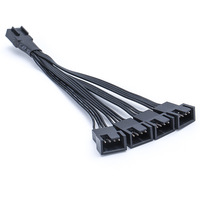 Répartiteur de ventilateur PWM 4 broches, câble adaptateur 4 en 1, cœur en cuivre, ISO9001 UL1571, pour refroidisseur de CPU, extension de ventilateur PC, électronique automobile