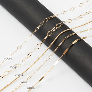 สร้อยคอโซ่ทองแท้สไตล์ญี่ปุ่นสำหรับผู้หญิงเครื่องประดับทันสมัย - Product Image 1