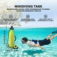 TUDIVING Vente en gros, Bouteille de plongée HPA en aluminium de 2L, gonflable, pour respiration sous-marine, 25-30 min, avec LOGO et couleur personnalisables