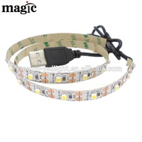 3V 4.5V 5V 6V 18V 48V 36V TV kırmızı mavi yeşil pembe Amber RGB doğal beyaz sıcak beyaz usb'li şerit LED