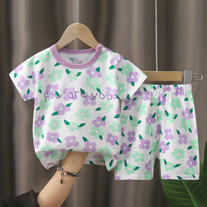 Conjunto de ropa de algodón con estampado de oso de dibujos animados para bebés, niños pequeños, traje de 2 piezas para recién nacidos de 0 a 6 meses y 6 a 9 meses - Product Image 3