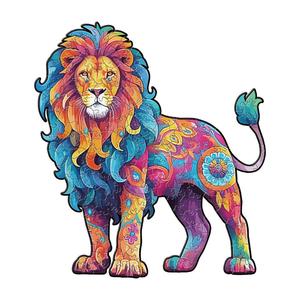 Puzzle en bois artisanal 3D personnalisé par <span class=keywords><strong>le</strong></span> fabricant TT-WT-15, motif animal <span class=keywords><strong>loup</strong></span> <span class=keywords><strong>et</strong></span> <span class=keywords><strong>lion</strong></span>, vente en gros, design animal, puzzle en bois transfrontalier - Product Image 1