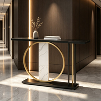 Console d'entrée moderne en dalle de pierre, table murale pour salon, bureau, étagère de rangement pour couloir