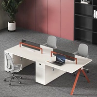 Meubles de bureau, bureau de travail, poste de travail moderne modulaire pour 2 à 6 personnes