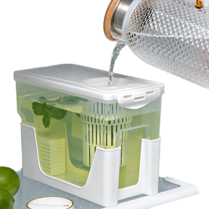 Mùa Hè Hộ Gia Đình Chanh Nước Ép Trái Cây Nước Giải Khát Trà Đá Xô Nước Lạnh Container 3.5L Nước Ấm Đun Nước Lưu Trữ Giá Với Vòi Nước - Product Image 3