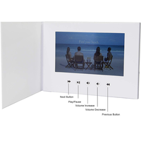 2.4 ''/4.5''/5 ''/7"/10.1 '''Brochure vidéo Livret vidéo Invitation Lcd Carte de voeux vidéo pour publicité, cadeau, éducation